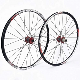 CHICTI Spares CHICTI 26 Inch Mountain Bike Wheelset, Double Wall Ultralight Carbon Fiber MTB Rim Disc Brake Hybrid 24 Hole Disc 7 8 9 10 Speed 100mm Outdoor (Color : B, Size : 27.5inch)
