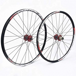 CHICTI Spares CHICTI 26 Inch Mountain Bike Wheelset, Double Wall Ultralight Carbon Fiber MTB Rim Disc Brake Hybrid 24 Hole Disc 7 8 9 10 Speed 100mm Outdoor (Color : C, Size : 26inch)
