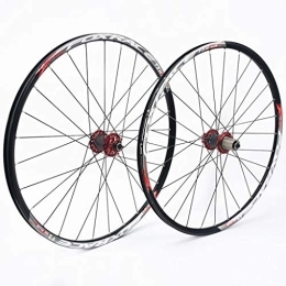 CHICTI Spares CHICTI 26 Inch Mountain Bike Wheelset, Double Wall Ultralight Carbon Fiber MTB Rim Disc Brake Hybrid 24 Hole Disc 7 8 9 10 Speed 100mm Outdoor (Color : C, Size : 27.5inch)