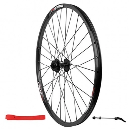 CHICTI Spares CHICTI 26in Front Wheel, Aluminum Alloy Double Wall Disc Brake 7 / 8 / 9 / 10 Speed Mountain Bicycle Single Wheel Outdoor (Color : Black, Size : 26in)