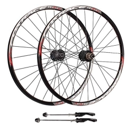 CHICTI Spares CHICTI 27.5" Mountain Bike Wheels, Double Wall Ultralight Carbon Fiber MTB V-Brake Hybrid 24 Hole Disc 7 8 9 10 Speed 100mm Outdoor (Color : A, Size : 27.5inch)