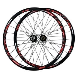 CHICTI Spares CHICTI 29in Cycling Wheelsets, Off-road Disc Brake / V Brake Double Wall MTB Rim Bike Wheels 7 / 8 / 9 / 10 / 11 Speed Flywheel Outdoor (Color : Black hub, Size : 700C)