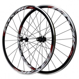 CHICTI Spares CHICTI 700C Bike Wheelset, Road Wheel Aluminum Alloy For Bearing Bicycle Wheel 7 / 8 / 9 / 10 / 11 Speed C Brake V Brake Mountain Bike Outdoor (Color : Black red)