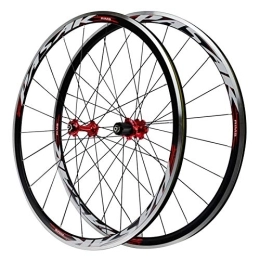 CHICTI Spares CHICTI 700C Bike Wheelset, Road Wheel Aluminum Alloy For Bearing Bicycle Wheel 7 / 8 / 9 / 10 / 11 Speed C Brake V Brake Mountain Bike Outdoor (Color : Red)
