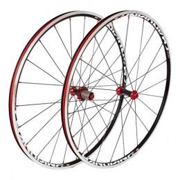 CHICTI Spares CHICTI 700C Mountain Bike Wheelset， Disc Rim Brake Freewheel Bearing Hub 7, 8, 9, 10 Spedd Cassette Type (FRONT + REAR) Outdoor (Color : A)