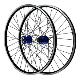 CHICTI Spares CHICTI Bike Wheelset, 26 Inches Double Wall Rim Quick Release Disc Brake Mountain Bike V Brake Cycling Wheels Outdoor (Color : Blue)