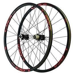 CHICTI Spares CHICTI Bike Wheelset, Quick Release Wheels Mountain Bike 26 / 27.5 / 29 Inch Straight Pull 4 Bearing Disc Brake Wheel Outdoor (Color : Red1, Size : 26IN)