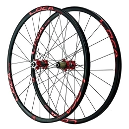 CHICTI Spares CHICTI Cycling Wheels 26inch, Aluminum Alloy Ultralight Rim Mountain Bike Cycling Hub Quick Release Wheel Cycling Wheels Outdoor (Color : Red, Size : 26in)