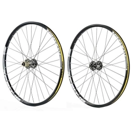 CHICTI Spares CHICTI Cycling Wheels 27.5, Bicycle Double Wall MTB Rim Quick Release V-Brake Hybrid / Hole Disc 7 8 9 10 Speed Outdoor (Color : A, Size : 29inch)