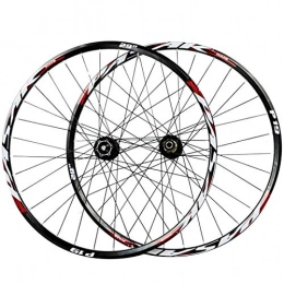 CHICTI Spares CHICTI Cycling Wheelsets, 15 / 12MM Barrel Shaft Mountain Bike Bicycle Wheel Set Double Deck Rim Disc Brake 7 / 8 / 9 / 10 / 11 Speed Outdoor (Color : Black, Size : 26in / 20mmaxis)