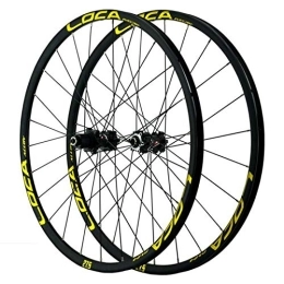 CHICTI Spares CHICTI Mountain Bike Quick Release Wheel Set 26 / 27.5 / 29 Inch Straight Pull Disc Brake Wheel Small Spline 12 Speed Outdoor (Color : Yellow, Size : 26in)