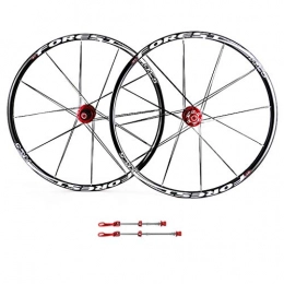 CHICTI Spares CHICTI Mountain Bike Wheels, Double Wall MTB Rim 26inch Quick Release V-Brake Bicycle Wheelset Hybrid 24 Hole Disc 8 9 10 Speed Outdoor (Color : A, Size : 27.5inch)