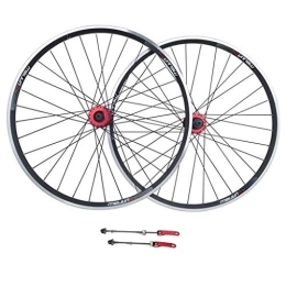 CHICTI Spares CHICTI Mountain Bike Wheelset 26, Double Wall MTB Rim Quick Release V-Brake / Disc Brake Bicycle Hole Disc 8 9 10 Speed Outdoor (Size : 26inch)