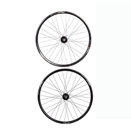 CHICTI Spares CHICTI Mountain Bike Wheelset 26 Inch, MTB Double Wall Rim Quick Release Bicycle Disc Brake / Hybrid 7 8 9 10 Speed 32 Holes Outdoor (Color : Black, Size : 26 inch)