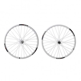 CHICTI Spares CHICTI Mountain Bike Wheelset 26 Inch, MTB Double Wall Rim Quick Release Bicycle Disc Brake / Hybrid 7 8 9 10 Speed 32 Holes Outdoor (Color : White, Size : 26 inch)