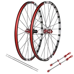 CHICTI Spares CHICTI MTB Bike Bicycle Wheelset, 27.5 Inch Double Wall Mountain Cycling Hybrid Disc Brake Quick Release Sealed Bearing 32 Hole 7 8 9 10 Speed Outdoor (Size : 26inch)