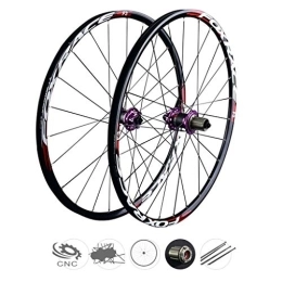 CHICTI Spares CHICTI Road Bike Wheelset, 26 Carbon Fiber Bicycle V-Brake Quick Release MTB Hybrid Mountain Bike Hole Disc 8 9 10 Speed 100mm Outdoor (Color : B, Size : 27.5inch)