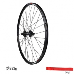 CHP Spares CHP 20 26" MTB Foldable Bicycle Front Rear Wheel Set Alloy Rim Disc Brake 7 8 9 10 Speed Sealed Bearings Hub (Color : Black, Size : 20in Front wheel)