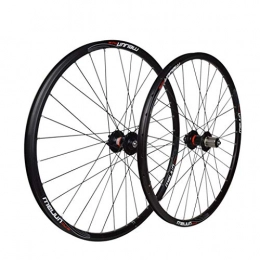 CHP Spares CHP 26" Bicycle Black Wheelset MTB Front Rear Wheels Double Wall Alloy Rim Quick Release Disc Brake 32 Hole 8 9 10 Speed (Color : -)