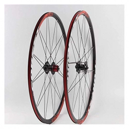 CHP Spares CHP 26 inch MTB bicycle wheels, Double walled Front rear wheel Mountain bike wheelset Fast release disc brake 8 9 10 speed Palin bearings 24 H (Color : B, Size : 26IN)