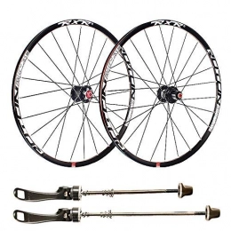 CHP Spares CHP Mountain Bike Wheels, 26 Inch Bicycle Wheelset Double Walled Aluminum Alloy MTB Cycling Wheels Disc Rim Fast Release Disc Brake 24 Holes 7 8 9 10 11 Speed Cassette Carbon Fiber Hub