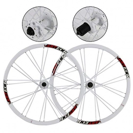 CHP Spares CHP MTB Bicycle Wheelset, 26 Inch Bike Wheels Double-Walled Ultralight Aluminum Alloy Disc Brake Quick Release Mountain Bike Rear Wheel Front Wheel 7 8 9 10 Speed 24H (Color : B)