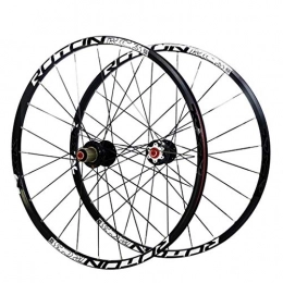 CHP Mountain Bike Wheel CHP MTB Wheels 2627.5 Er Mountain Bike Wheelset Bicycle Milling Trilateral Alloy Rim Carbon Hub Black 1790g (Color : -, Size : 26inch)