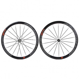 CHUDAN Spares CHUDAN 700C Bicycle Wheelset Ultralight Double Walled Aluminum Alloy Bike Rims 40Mm High Rear Wheel Front Wheel 4 Palin Fast Release BMX Road Cycling Wheelset 8 9 10 11 Speed, Red
