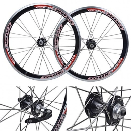 CHUDAN Spares CHUDAN Cycling Wheels, 20 Inch Bike Wheelset Double Walled Aluminum Alloy Fast Release V-Brake 24 Hole Palin Hub 74Mm-130Mm