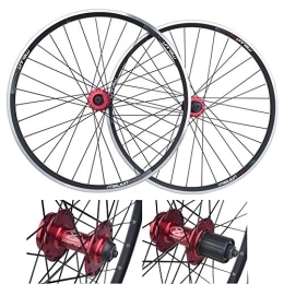 CHUDAN Spares CHUDAN Mountain Bike Rims Rear Wheel, 26 Inch Bicycle Wheelset Double Walled Fast Release MTB Rim V-Brake Disc Brake 32 Holes 7-8-9-10 Speed