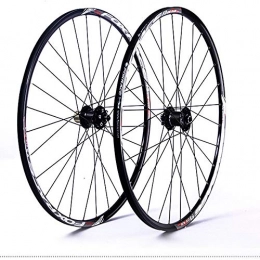 CHUDAN Spares CHUDAN Mountain Bike Wheelset, 26 / 27.5In Double Walled Bicycle Wheel Rear Wheel Front Wheel MTB Rim V-Brake Disc Brake Fast Release Hybrid 24 Holes 7 / 8 / 9 / 10 / 11 Speed, 26in