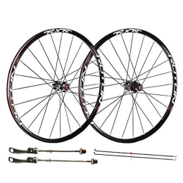 LHHL Spares Components Bike Wheelset for 26 27.5 29 inch MTB Double Wall Rim Disc Brake Quick Release Mountain Bike Wheels 24H 7 8 9 10 11 Speed (Color : A, Size : 26inch)