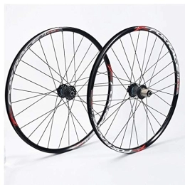 LHHL Mountain Bike Wheel Components Cycling Wheels For 26 27.5 Inch Racing Mountain Bike Wheelset Alloy Double Wall Quick Release Disc Brake Compatible 7-11 Speed (Color : D, Size : 27.5inch)