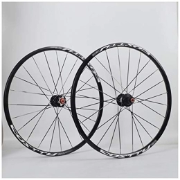 LHHL Mountain Bike Wheel Components MTB Bicycle Wheelset 26 / 27.5 Inch Disc Brake Mountain Bike Rim Quick Release Sealed Bearings Hubs 7-11 Speed Cassette Freewheel 24 Spoke (Color : Black, Size : 26inch)