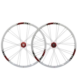 LHHL Spares Components MTB Cycling Wheel 26 Inch Bicycle Wheelset 11 Speed Rims 559 Disc Brake Mountain Bike Wheel Sealed Bearing Hub QR For Cassette Flywheel (Color : Red White, Size : 26INCH)