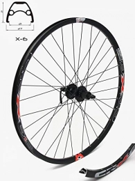 Crosser Spares Crosser rear wheel wheel X-6, hub Shimano M475 central lock, only for disc brake, for all mountain bikes and cross-country bikes, black, 27.5