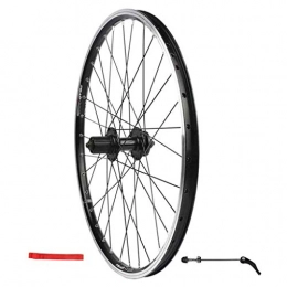 Cuthf Spares Cuthf 26 in Bicycle Wheelset Hybrid Mountain Bike Wheels Double Wall MTB Rim Disc Brake Ultralight Disc Brake Quick Release 32 Hole 7 8 9 10 Speed Disc, Black, 24 in rear wheel