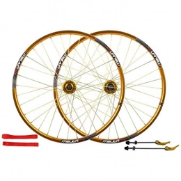 Cuthf Spares Cuthf Mountain Bike Wheelset 26 Inch, Double Walled MTB Rim Quick Release V-Brake Disc Brake Hybrid 32 Hole 8 9 10 Speed Release Disc Brake Wheel Set