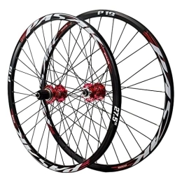 cvhtroe Mountain Bike Wheel cvhtroe Mountain Bike Rim 26 ”27.5 Inch 29 er, Aluminum Alloy Disc Brake Sealed Bearings MTB Cycling Wheelet for 7 / 8 / 9 / 10 / 11 Speed Red