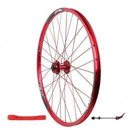 QHY Mountain Bike Wheel Cycling Bicycle Front Wheels For 26" Mountain Bike Double Wall Alloy Rim Quick Release Disc Brake 951g 32 Hole (Color : Red)