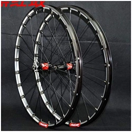 QHY Spares Cycling Mountain Bike Wheelset 26 / 27.5 Inch CNC Double Wall Alloy Rim MTB Bicycle Wheels Cassette Hub QR Disc Brake 24 Hole 7-11 Speed (Color : H, Size : 26inch)