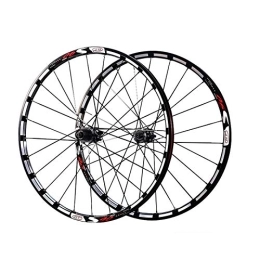 Samnuerly Mountain Bike Wheel Cycling Wheel Set, Bike Wheel 26 Inches, 27.5 Inches Peilin Before 2 After 5 Compatible with 7 / 8 / 9 / 10 / 11 / Speed Suitable for Bicycles Mountain Wheel Set (Red 26 inch)