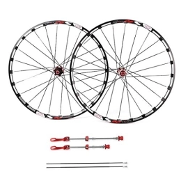 TYXTYX Mountain Bike Wheel Cycling Wheels, 26 / 27.5 Inch MTB Double Wall Rim 24H for 7-11 Speed Freewheel 1.75" to 2.125" Tires