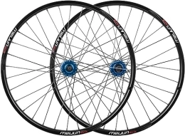 InLiMa Mountain Bike Wheel Cycling Wheels 26 Inch Mountain Bike Wheel To Disc Brake Bicycle Rim 32H Wheel Hub QR For 7, 8, 9, 10 Speed Box Type (Color : Blue, Size : 26'')