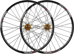HAENJA Mountain Bike Wheel Cycling Wheels 26 Inch Mountain Bike Wheel To Disc Brake Bicycle Rim 32H Wheel Hub QR For 7, 8, 9, 10 Speed Box Type Wheelsets (Color : Red, Size : 26'')