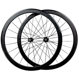 SJHFG Mountain Bike Wheel Cycling Wheels 700c, Bicycle Wheelset 24 Holes Super Light Bearing V Brake 7-12 Shift Wheel Double Wall MTB Rim (Color : Black)
