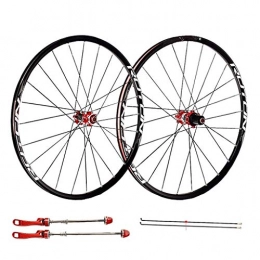 QHY Spares Cycling Wheels for 26 27.5 29 inch Mountain Bike Wheelset, Alloy Double Wall Quick Release Disc Brake 7 8 9 10 11 Speed (Color : A, Size : 26inch)