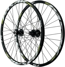 FOXZY Mountain Bike Wheel Cycling Wheels Mountain Bike Wheels 26 27.5 29 Inch Bicycle Wheels Large Hub 6 Claw Wheels 9MM Wheel Set Rims (Color : Green, Size : 29 inch)
