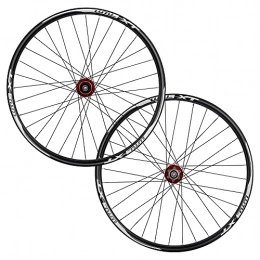 MZPWJD Mountain Bike Wheel Cycling Wheels Mountain Bike Wheelset 26" 27.5" 29" QR Sealed Bearing Aluminum Alloy Rim Disc Brake 32H MTB RIM QR For 8-11 Speed Cassette (Color : Red, Size : 26")