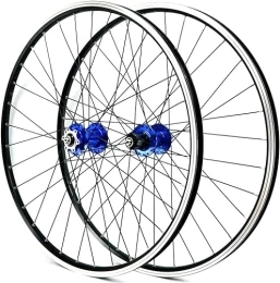HAENJA Spares Cycling Wheels Mountain Bike Wheelset 26'' 27.5'' 29'' Rims V Disc Brake Hubs 32 Holes MTB Bicycle Quick Release Wheelset Wheelsets (Color : Blue, Size : 29'')